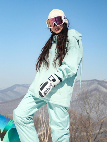 Geacă de schi unisexă, Mansen M38, impermeabilă și rezistentă la vânt, rating 8000mm, țesătură din fibră de poliester cu căptușeală