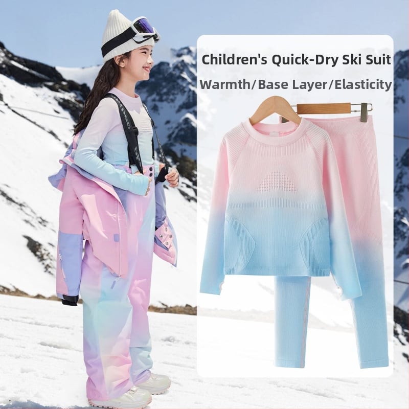 Laste suusariided kiirkuivusega, termilise isolatsiooniga ja higivooldusega, Corduroy kangas