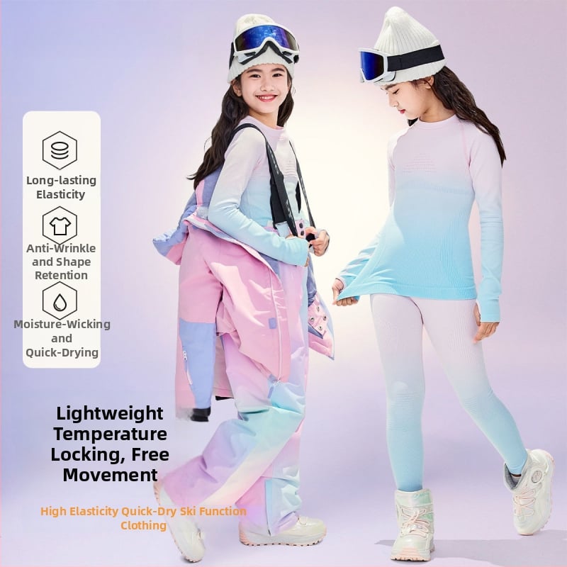 Laste suusariided kiirkuivusega, termilise isolatsiooniga ja higivooldusega, Corduroy kangas