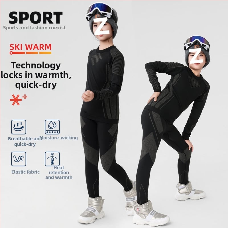 Laste suusariided kiirkuivusega, termilise isolatsiooniga ja higivooldusega, Corduroy kangas