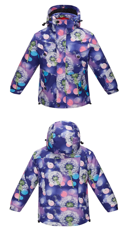 Geacă de schi pentru copii: respirabilă, impermeabilă, rezistentă la vânt, caldă, durabilă; material: amestec de fibre chimice; căptușeală: poliester; umplutură: PP bumbac