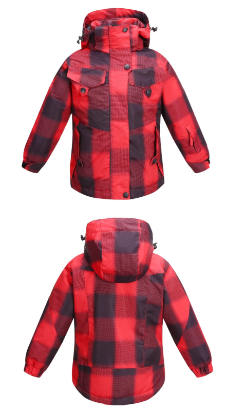 Geacă de schi pentru copii: respirabilă, impermeabilă, rezistentă la vânt, caldă, durabilă; material: amestec de fibre chimice; căptușeală: poliester; umplutură: PP bumbac
