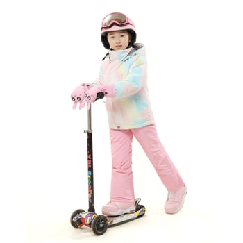 Bērnu slēpošanas kombinezonu bikses ar siksnām – elpojošas, siltas, ūdensatgrūdošas, vēja izturīgas (Modelis PYP6)