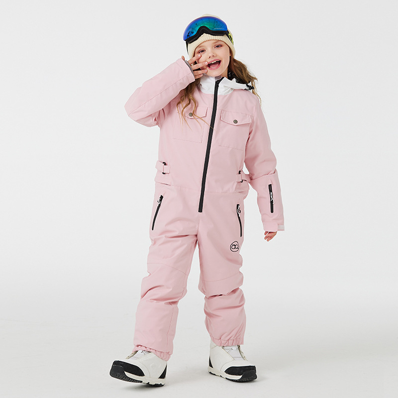 ARCTIC QUEEN Costum de schi pentru copii – pentru băieți și fete – respirabil, impermeabil, cald, rezistent la uzură și rezistent la vânt pentru sporturi pe gheață și zăpadă