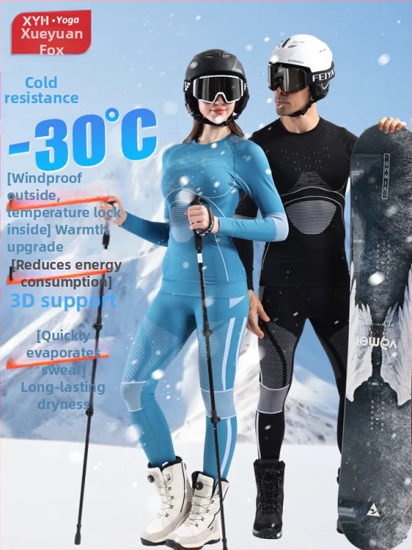 Unisex ziemas ātri žūstošs sporta komplekts — neilona audums, mitrumu vadība, saglabā siltumu