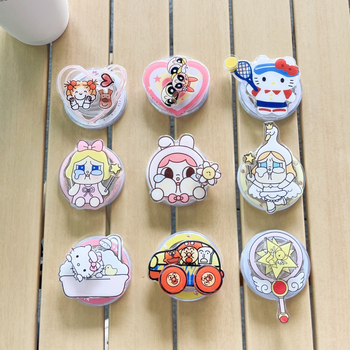 Magnetiline telefonihoidik laiendatava disainiga, MagSafe-ühilduv, akrülist konstruktsioon, karikatuurne jänese stiil