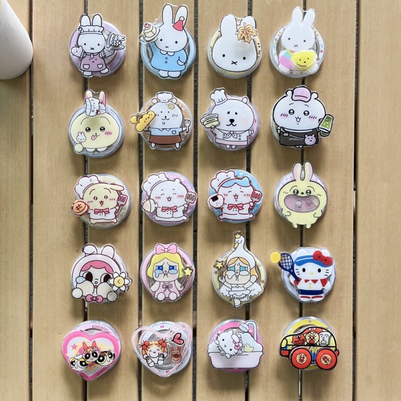 Magnetiline telefonihoidik laiendatava disainiga, MagSafe-ühilduv, akrülist konstruktsioon, karikatuurne jänese stiil