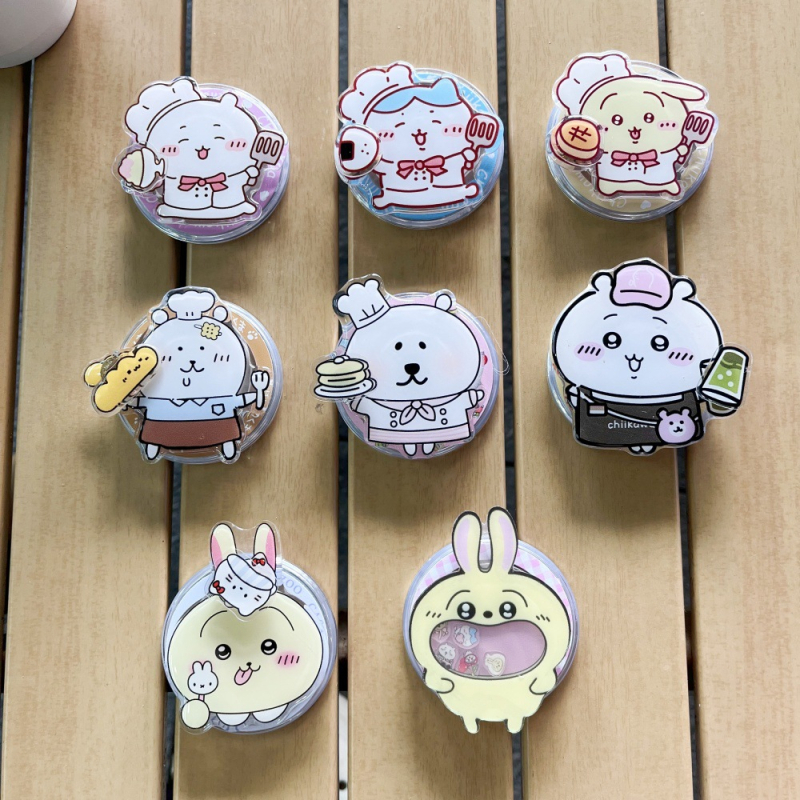 Magnetiline telefonihoidik laiendatava disainiga, MagSafe-ühilduv, akrülist konstruktsioon, karikatuurne jänese stiil