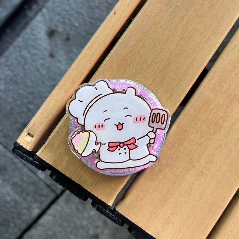 Magnetiline telefonihoidik laiendatava disainiga, MagSafe-ühilduv, akrülist konstruktsioon, karikatuurne jänese stiil