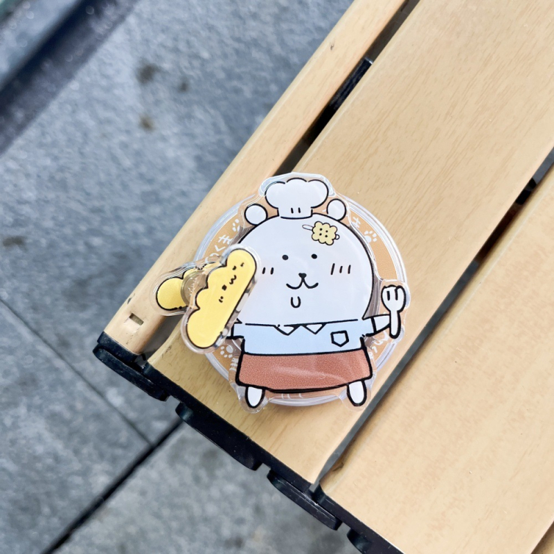 Magnetiline telefonihoidik laiendatava disainiga, MagSafe-ühilduv, akrülist konstruktsioon, karikatuurne jänese stiil