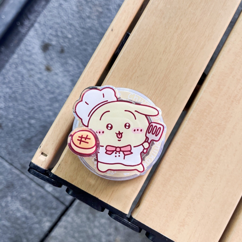 Magnetiline telefonihoidik laiendatava disainiga, MagSafe-ühilduv, akrülist konstruktsioon, karikatuurne jänese stiil