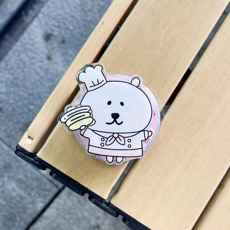 Magnetiline telefonihoidik laiendatava disainiga, MagSafe-ühilduv, akrülist konstruktsioon, karikatuurne jänese stiil