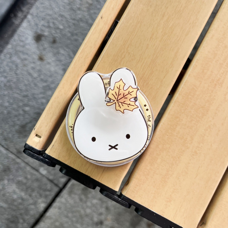 Magnetiline telefonihoidik laiendatava disainiga, MagSafe-ühilduv, akrülist konstruktsioon, karikatuurne jänese stiil