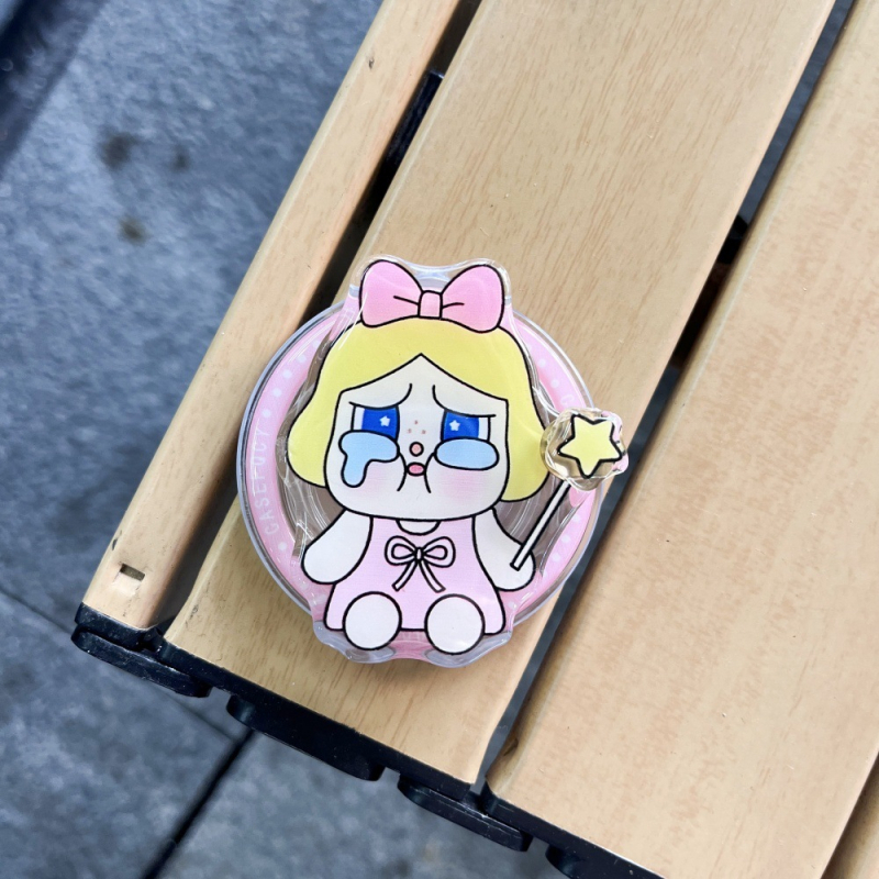 Magnetiline telefonihoidik laiendatava disainiga, MagSafe-ühilduv, akrülist konstruktsioon, karikatuurne jänese stiil