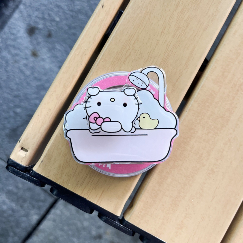 Magnetiline telefonihoidik laiendatava disainiga, MagSafe-ühilduv, akrülist konstruktsioon, karikatuurne jänese stiil