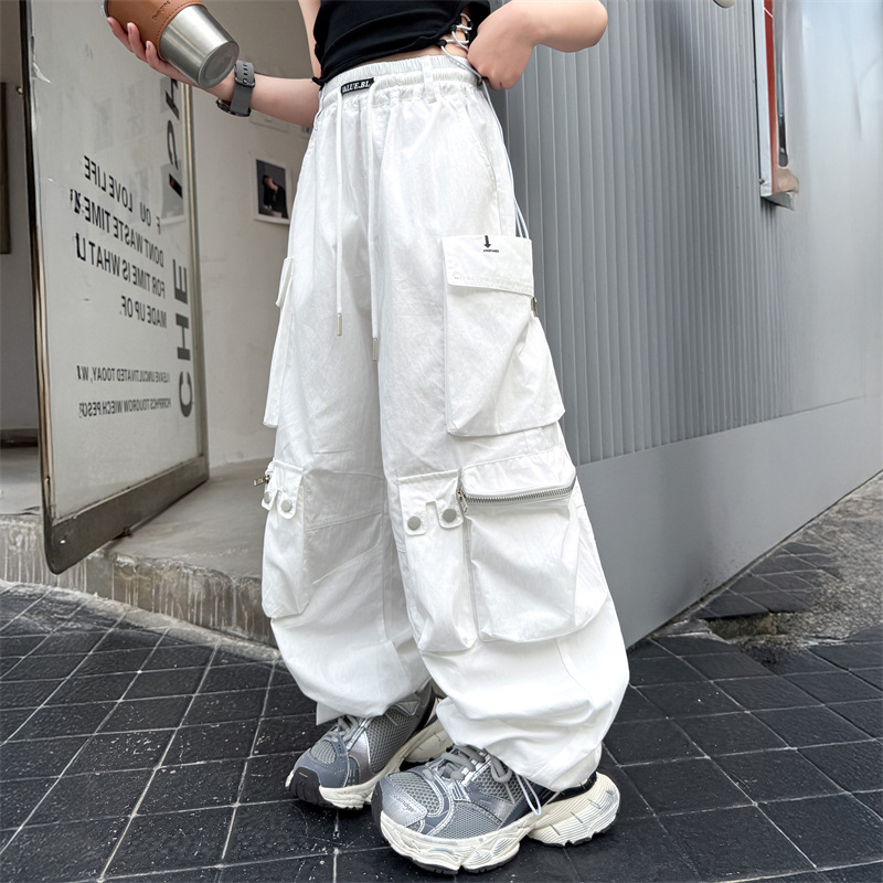 Meiteņu vasaras divdaļīgs komplekts: bez piedurknēm veste un cargo-harem bikses, 70% kokvilna, uzraksts ar burtiem, korejiešu stils