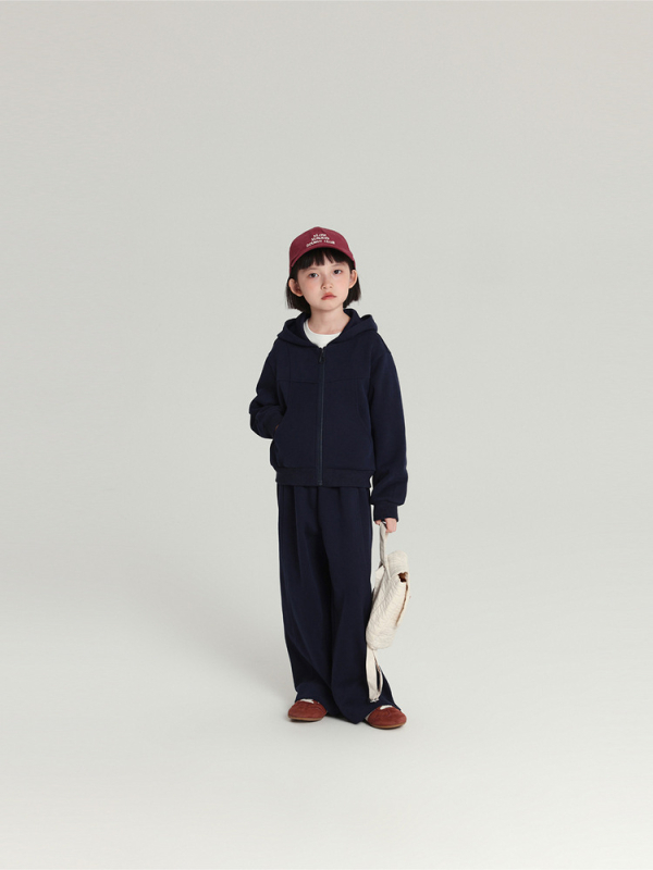 Bērnu divdaļīgs kapucēts komplekts: džemperis ar kapuci un bikses, korejas stils, vienkrāsains audums 68% kokvilnas, 3–8 gadi, rudens kolekcija