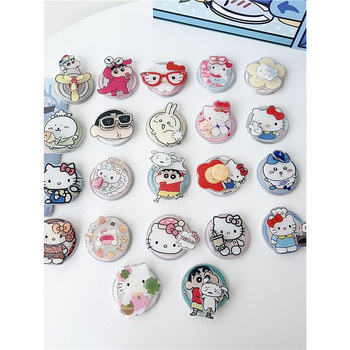 Pöörlev magnettelefonide statiiv, plastikust, karikatuuristiilis, ühildu MagSafe sõrme rõngas tagakleebisega