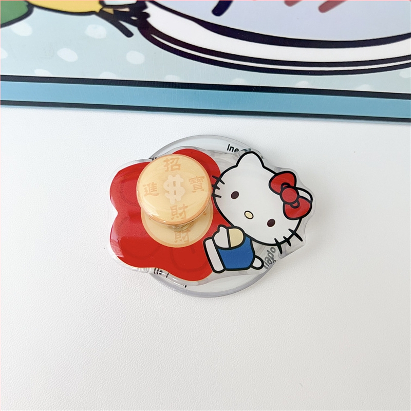 Pöörlev magnettelefonide statiiv, plastikust, karikatuuristiilis, ühildu MagSafe sõrme rõngas tagakleebisega