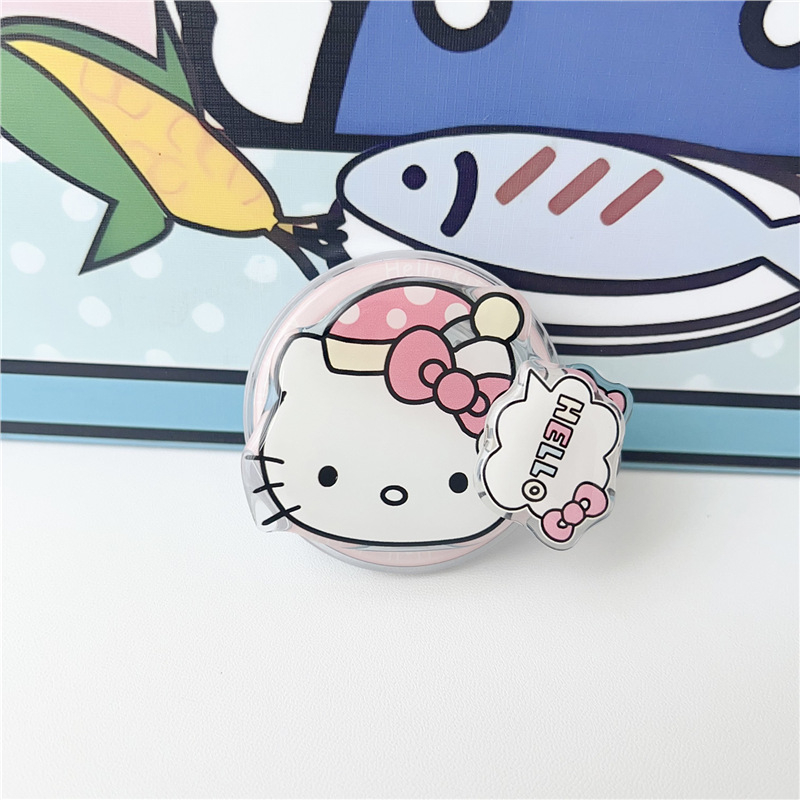 Pöörlev magnettelefonide statiiv, plastikust, karikatuuristiilis, ühildu MagSafe sõrme rõngas tagakleebisega