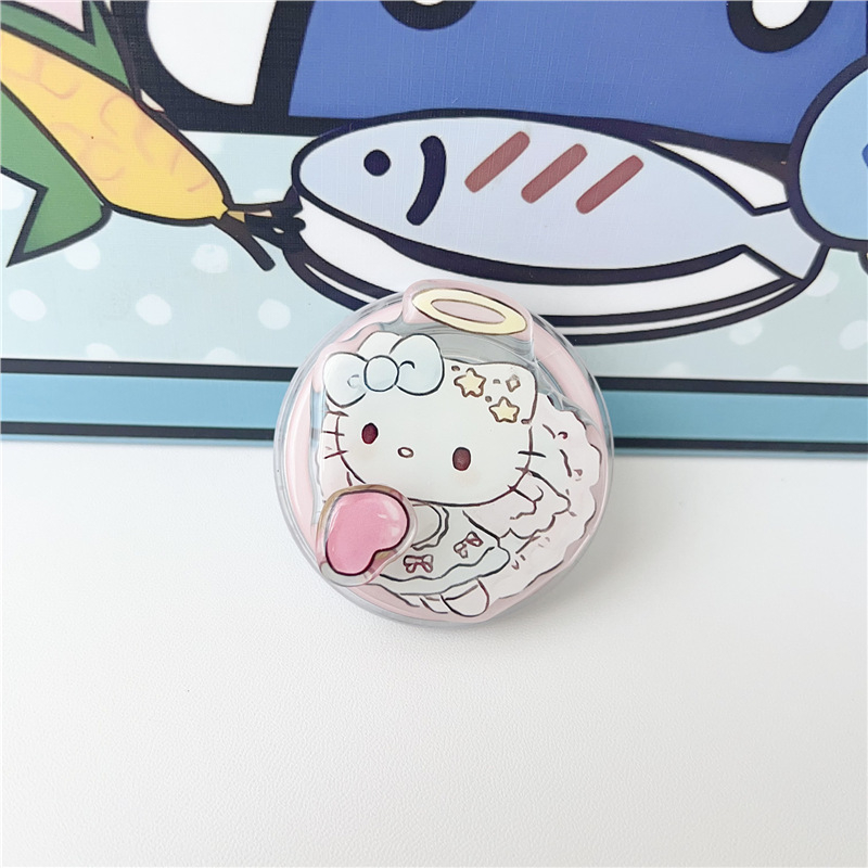 Pöörlev magnettelefonide statiiv, plastikust, karikatuuristiilis, ühildu MagSafe sõrme rõngas tagakleebisega