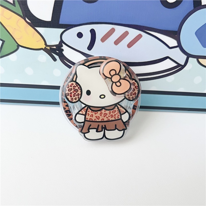 Pöörlev magnettelefonide statiiv, plastikust, karikatuuristiilis, ühildu MagSafe sõrme rõngas tagakleebisega