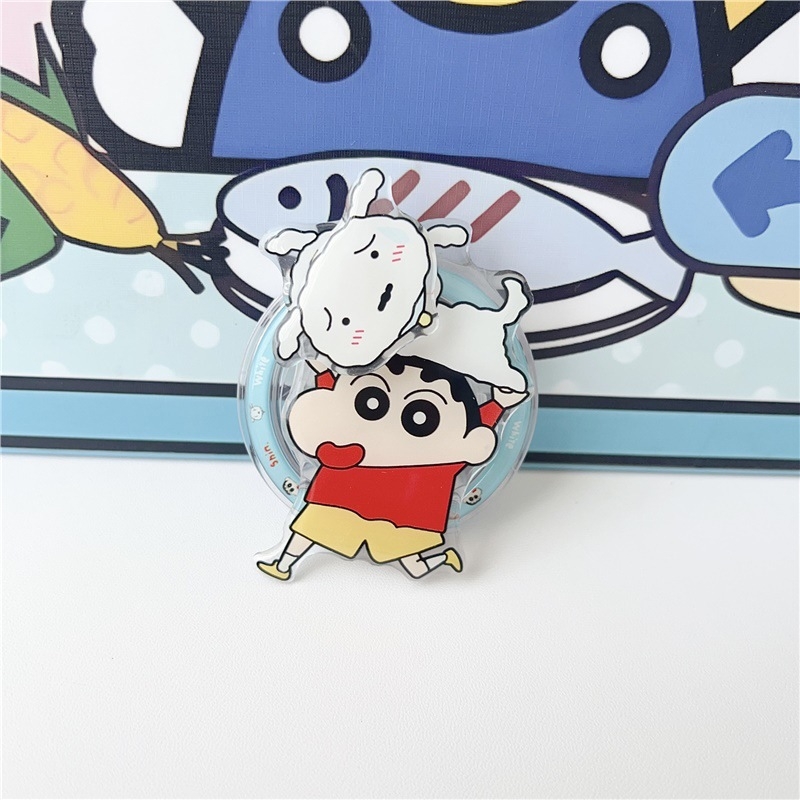 Pöörlev magnettelefonide statiiv, plastikust, karikatuuristiilis, ühildu MagSafe sõrme rõngas tagakleebisega