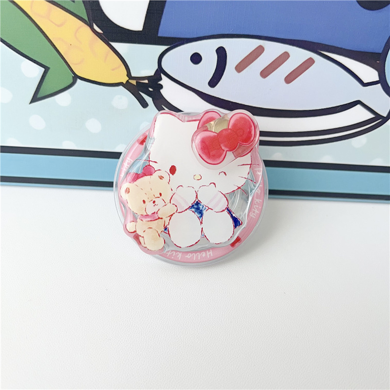 Pöörlev magnettelefonide statiiv, plastikust, karikatuuristiilis, ühildu MagSafe sõrme rõngas tagakleebisega