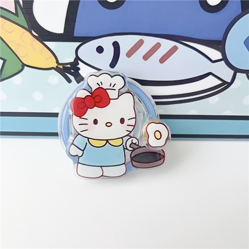 Pöörlev magnettelefonide statiiv, plastikust, karikatuuristiilis, ühildu MagSafe sõrme rõngas tagakleebisega