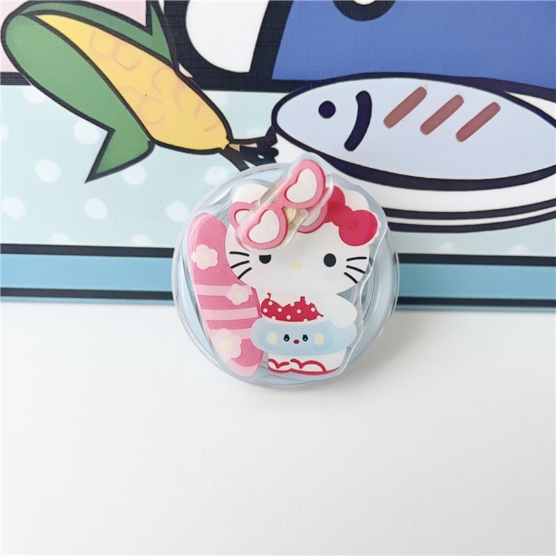 Pöörlev magnettelefonide statiiv, plastikust, karikatuuristiilis, ühildu MagSafe sõrme rõngas tagakleebisega