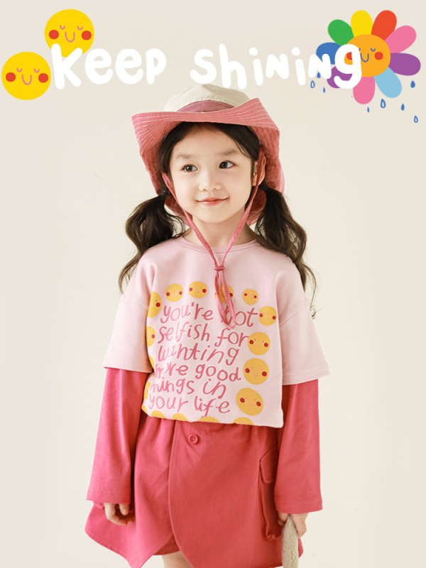 Bērnu garās piedurknes T-krekls no kokvilnas ar karikatūras apdruku, 85% kokvilna, vecuma 1-8 gadi.