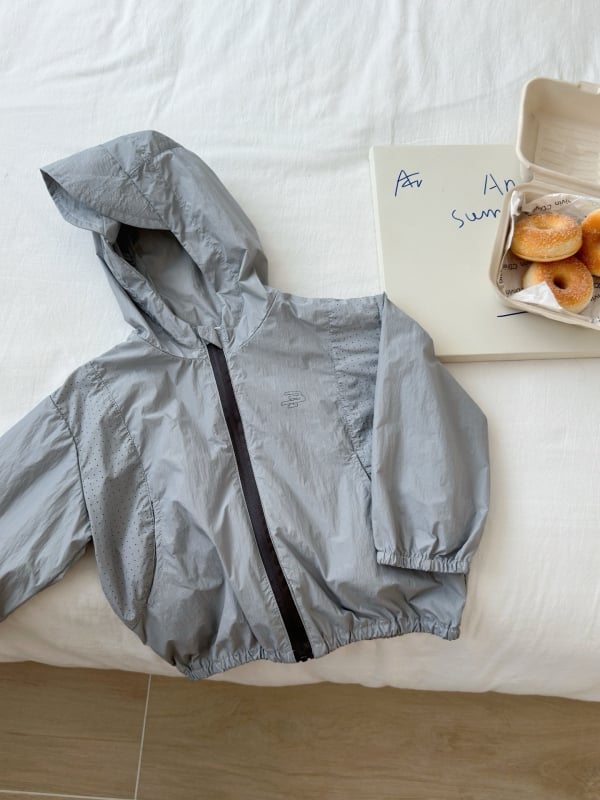 Унисекс детско яке с UV защита, леко дишащо лятно облекло, качулка, изработено от найлон и нейлонова подплата, за деца 7–12 г, лято 2025.