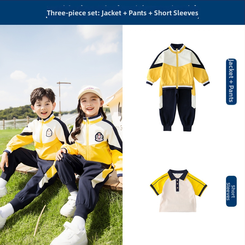 Less Star Clothing: Trīsdaļīgs skolas formas komplekts bērniem – universāls, brīvs stils, 95% kokvilna, rāvējslēdzējs, visu gada sezonai, 8+ gadi (garums virs 140 cm)