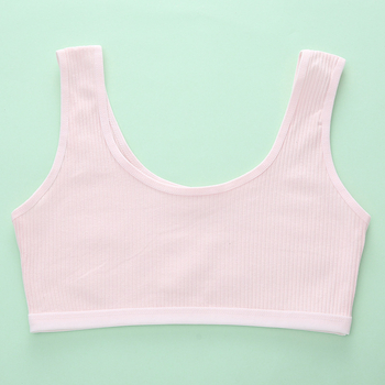 Mergaitėms treniruojamoji liemenėlė – 100% medvilnė, vystymosi laikotarpis, tinkama nuo 8 metų