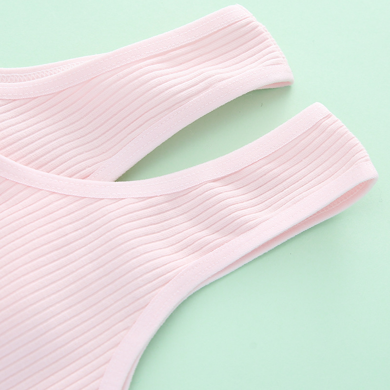 Mergaitėms treniruojamoji liemenėlė – 100% medvilnė, vystymosi laikotarpis, tinkama nuo 8 metų