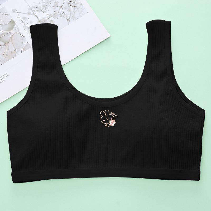 Mergaitėms treniruojamoji liemenėlė – 100% medvilnė, vystymosi laikotarpis, tinkama nuo 8 metų