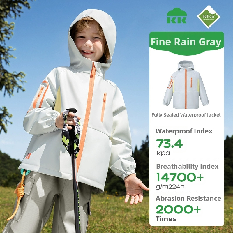 Bērnu softshell jaka ar kapuci - ūdensizturība 5000 mm, ārējais materiāls poliesters, odere poliesters, vecums 7–12 gadi
