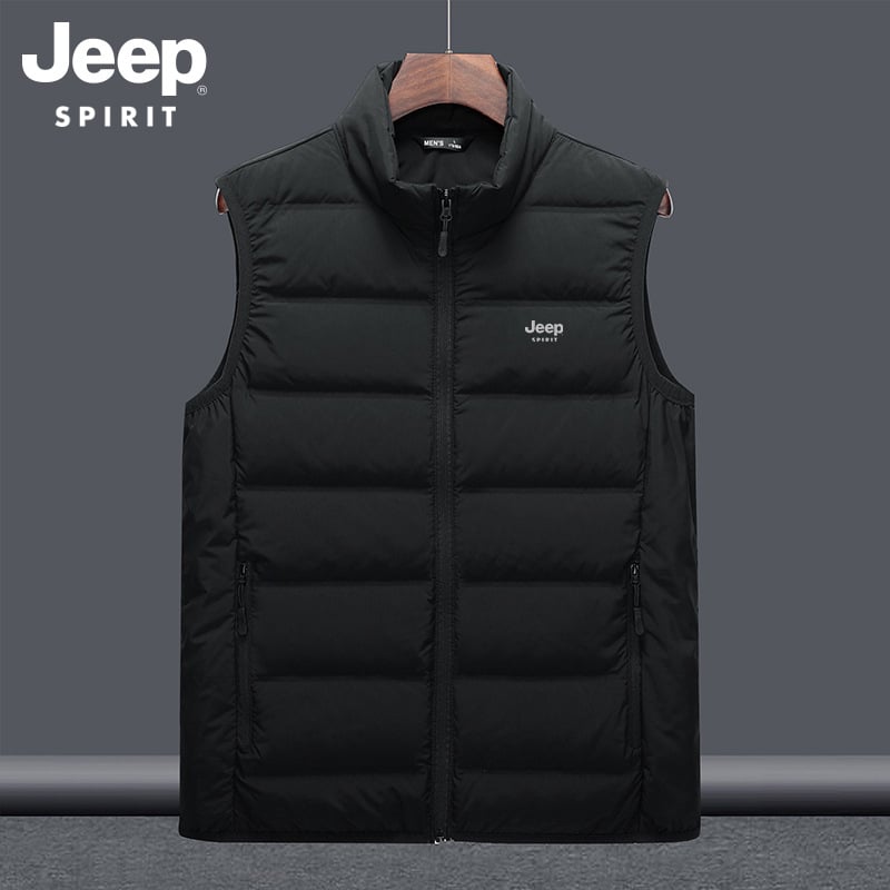 Pūka vesta, brīvs piegriezums, balta pīļu pūka pildījums, augsta apkakle, rāvējslēdzējs