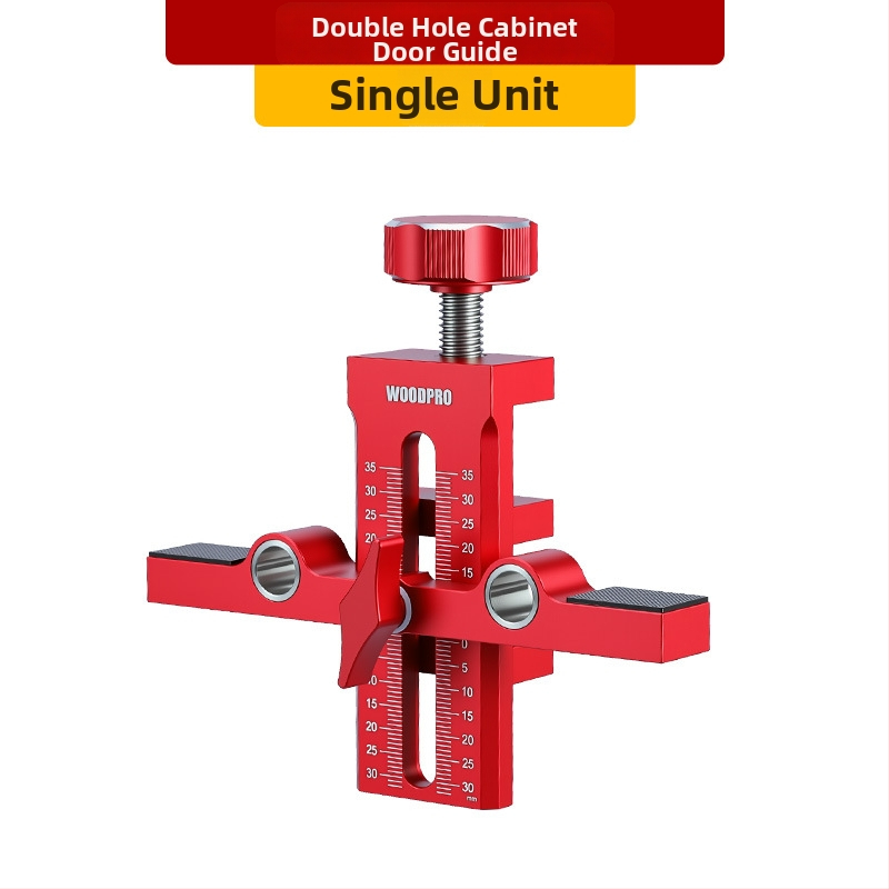 Инструмент за монтаж на шкафни врати с двоен отвор — алуминиева сплав, WOODPRO, за домашни шкафове