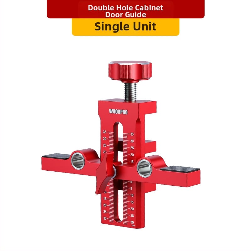 Инструмент за монтаж на шкафни врати с двоен отвор — алуминиева сплав, WOODPRO, за домашни шкафове