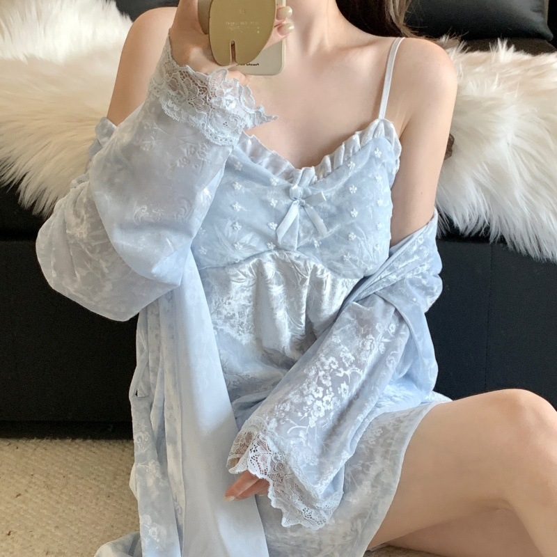 Ženske baršunaste pidžame s podstavkom za poprsje, jesen-zima, četverodjelni set s dugim rukavima, debeli i topli kućni outfit