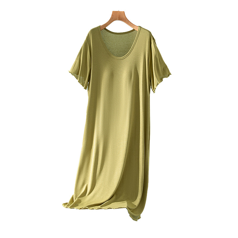 Φόρεμα Modal με ενσωματωμένη επένδυση στήθους, Α-γραμμή, στρογγυλός λαιμός, 90–95% ινώδη Modal