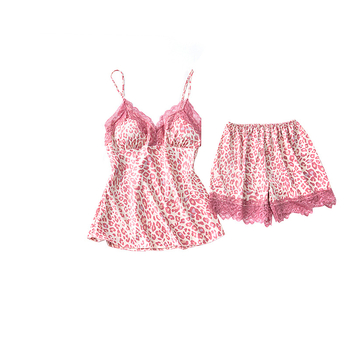 Σετ πιτζάμες γυναικών από σατέν-σίφον, αμάνικος camisole με σορτς, πολυεστέρας 90-95%, υπερλεπτό και δροσερό οικιακό ντύσιμο για καλοκαίρι