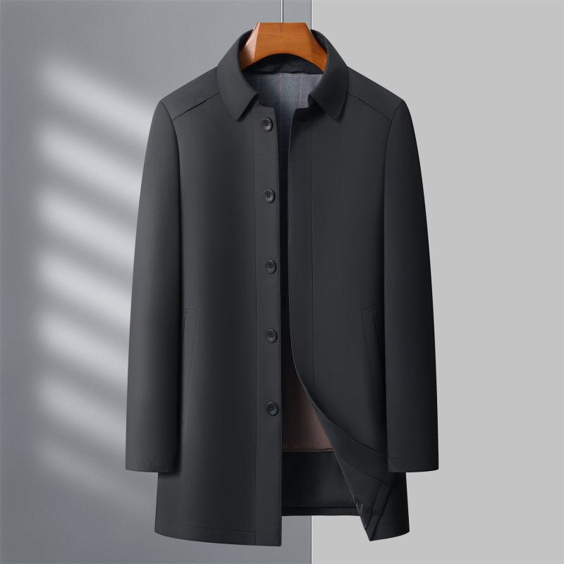 Палто с сваляема яка, ревър, едноредово закопчаване, дебел зимен модел, външен milk silk плат с 25% вълна, подплата 100% памук