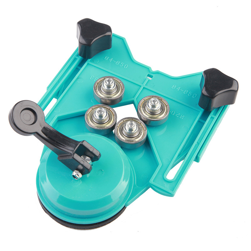 Позиционер за дупки в плочки с регулируемо позициониране и кантиране; за керамични плочки и мрамор, метал/пластмаса, 1 комплект, ръчна изработка, за домашна употреба