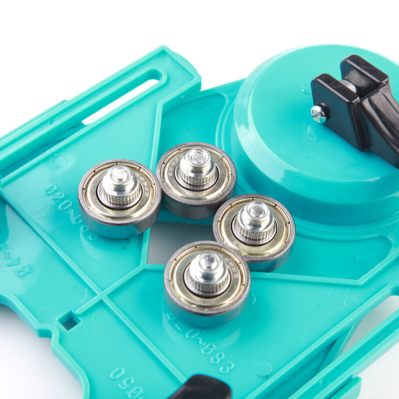 Позиционер за дупки в плочки с регулируемо позициониране и кантиране; за керамични плочки и мрамор, метал/пластмаса, 1 комплект, ръчна изработка, за домашна употреба