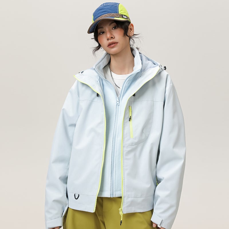 Kapucnis szélálló kabát, egyszínű poliészter anyag, vastag anyag, laza szabás, cipzár elöl