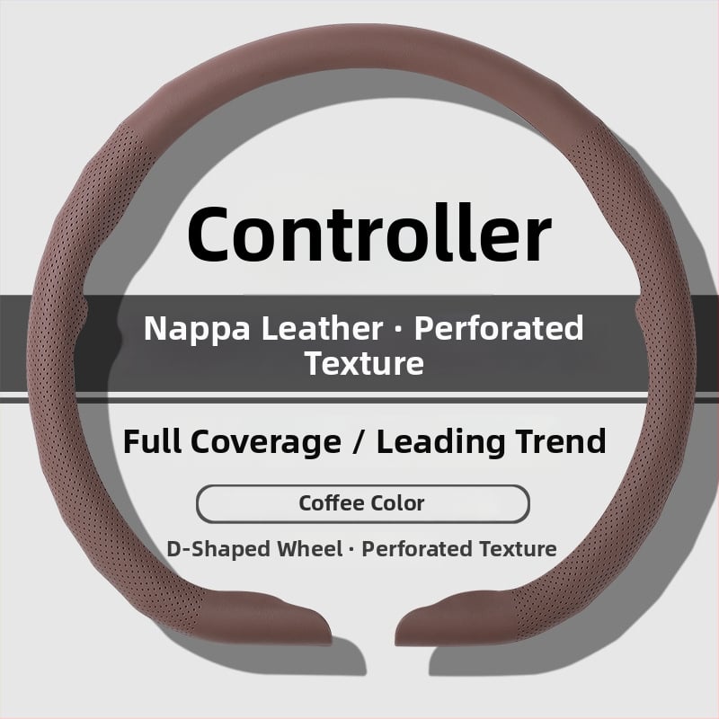 Κάλυμμα τιμονιού αυτοκινήτου – Διατρυπημένο, Αντιολισθητικό, Τετραεποχικό Καθολικό, Αθλητικό στυλ, Συνθετικό δέρμα