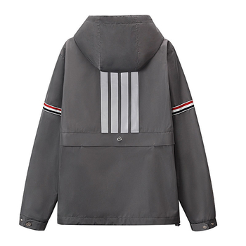 TB BROWIN Куртка в корейски стил, водоустойчива и ветроустойчива, стегнат силует, качулка и цип