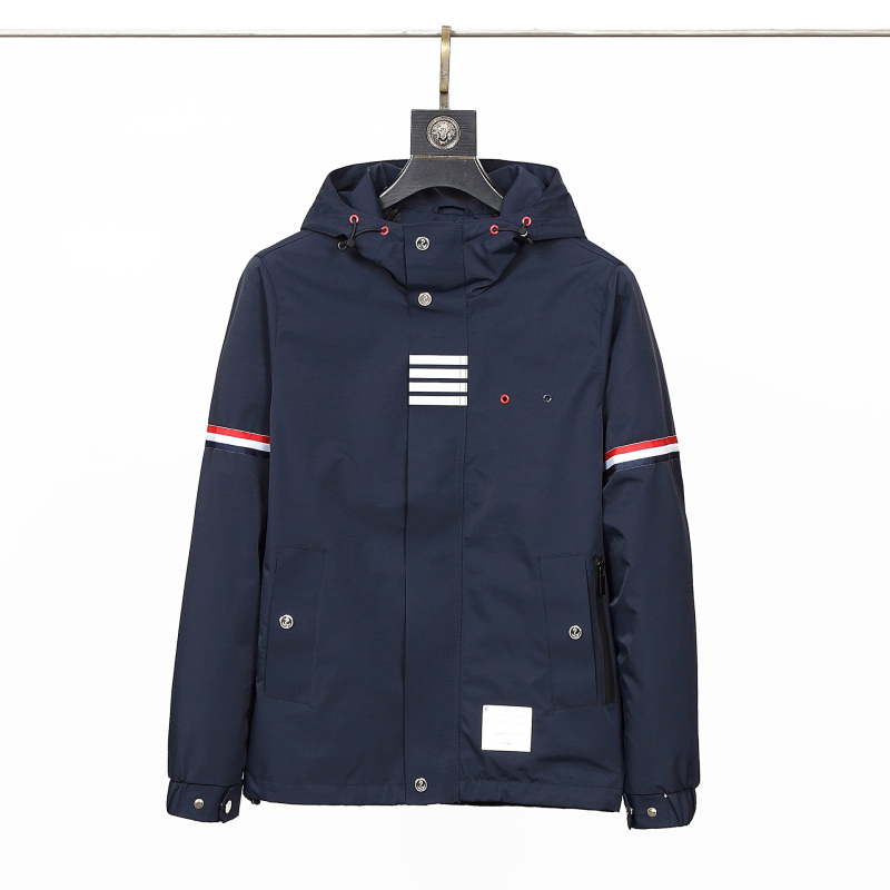 TB BROWIN Куртка в корейски стил, водоустойчива и ветроустойчива, стегнат силует, качулка и цип